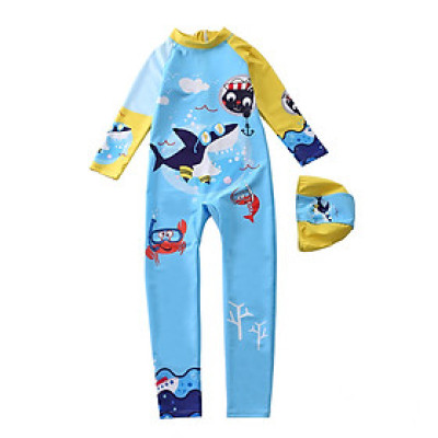 BỘ ĐỒ BƠI LIỀN DÀI CHO BÉ TRAI HÌNH CÁ MẬP DỄ THƯƠNG CHE NẮNG CHỐNG LẠNH