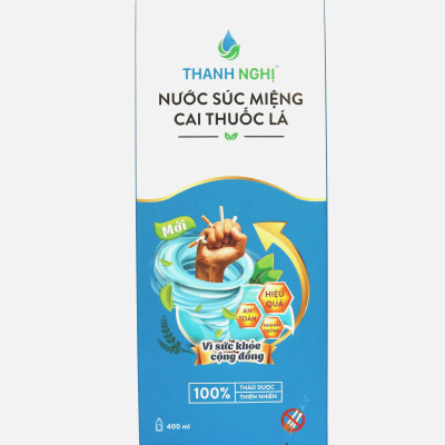 Combo 02 Hộp Nước Súc Miệng Cai Thuốc Lá, Thuốc Lào Thanh Nghị - Hỗ trợ cai thuốc lá hiệu quả (Mẫu mới) 01 chai x 400ml