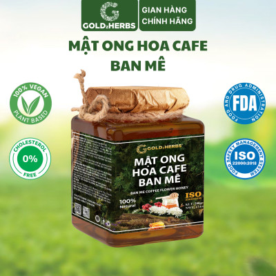 Mật ong hoa café Ban Mê GoldzHerbs, 100% nguyên chất – Hũ 500g/ Hộp 15 gói x 10g