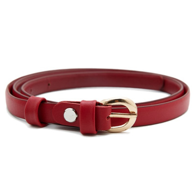 Thắt lưng nữ da thật Huy Hoàng cỡ nhỏ màu đỏ-HP5111