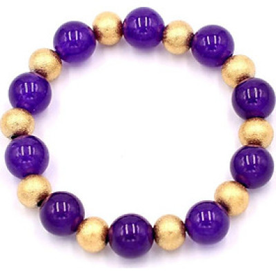 Chuỗi đeo tay - thạch anh tím 10 ly VTAIHVT1 - hợp mệnh Hỏa, mệnh Thổ