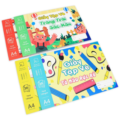Tập Vẽ A4 - 40 Trang 120gsm - The Sun - Tô Màu Rực Rỡ