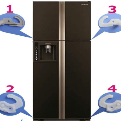 NGÀM CỬA, LẪY CỬA TỦ LẠNH HITACHI 4 CÁNH – HÀNG CHÍNH HÃNG