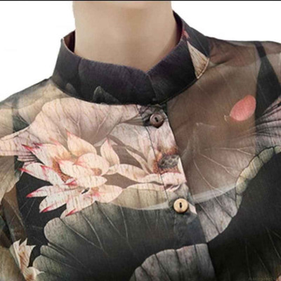 Đầm trung niên họa tiết dn21072801