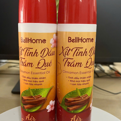 Xịt phòng tinh dầu trầm quế Bellhome 300ml