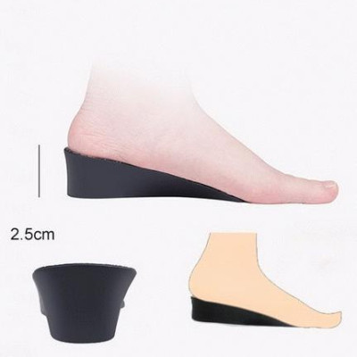 Lót giày tăng chiều cao thoáng khí PU nửa bàn - Màu da