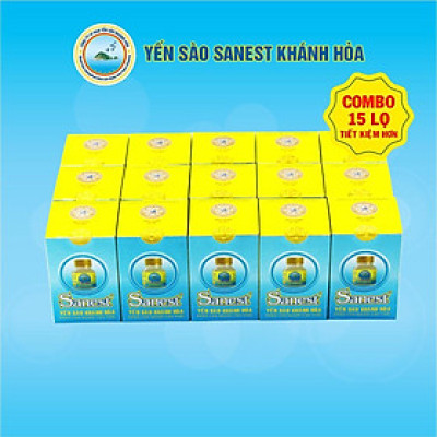 [Combo 15 lọ] Nước yến sào Khánh Hòa Sanest dành cho người cao tuổi đóng lọ 70ml-21%