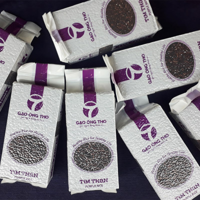 Gạo Lứt Tím Than Túi 1Kg - Gạo Ông Thọ - Thơm mềm dẻo, tốt cho sức khỏe