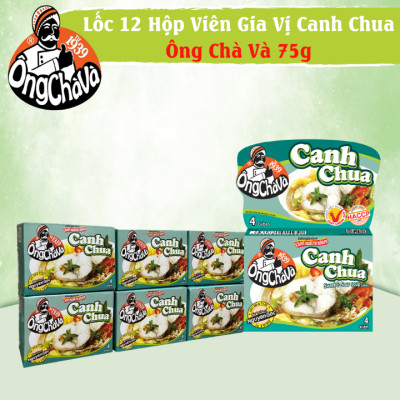 Lốc 12 Hộp Viên Gia Vị Canh Chua Ông Chà Và 75g (Sweet & Sour Soup Cubes)