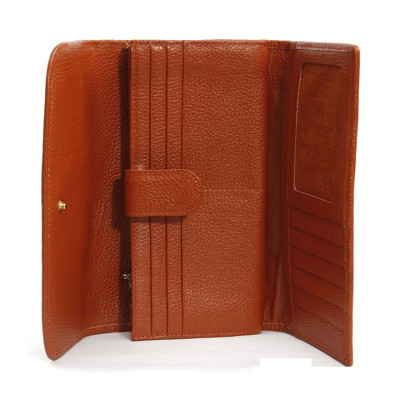 Bóp da cá sấu 3 gấp nguyên con Huy Hoàng màu vàng, đen, nâu đỏ, nâu đất HT3204-05-06-19