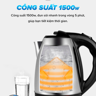 Ấm đun nước siêu tốc Asanzo SK1800-hàng chính hãng