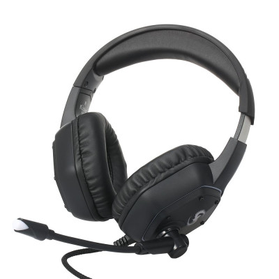 Tai nghe chơi game KUBITE K-15 3.5mm + USB Cắm tai nghe ngoài tai với đèn RGB có thể điều chỉnh âm lượng micrô