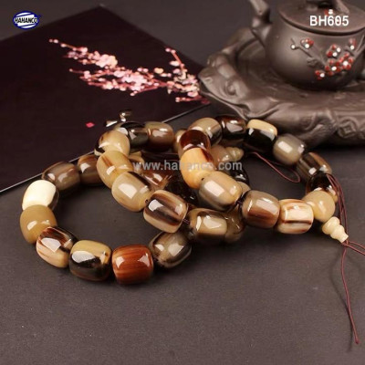 Vòng tay đốt trúc bằng sừng bò Châu Phi (Đủ Size & Màu) BH605 - Phú quý và trường tồn - con người quân tử