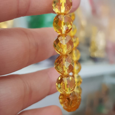 Vòng tay chuỗi đá thạch anh tự nhiên vàng tươi giác size nhỏ 8mm 22 hạt vòng hợp nữ mệnh kim thổ thuỷ đeo đẹp may mắn tốt cho sức khỏe, công việc hanh thông thuận lợi ạ món quà tặng ý nghĩa dành cho chính mình & người thân ạ