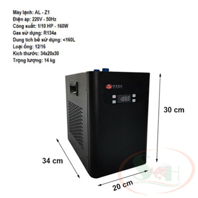 Máy lạnh chiller Aoling AOL AL Z1, Z2, SF102 làm mát nước bể cá tép thủy sinh