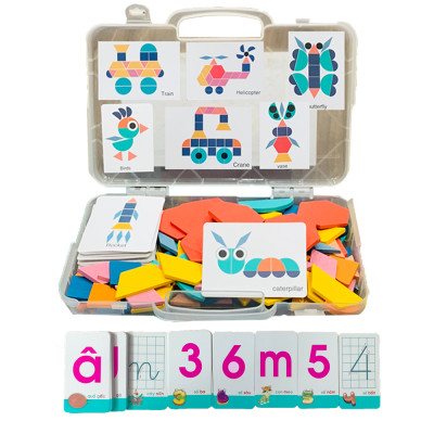 Đồ Chơi Xếp Hình Gỗ 180 Chi Tiết Ghép Được 1000 Hình Kèm Bộ 42 Thẻ Học Ghép Vần Chữ Cái Và Số Đếm Cho Trẻ Từ 2 Đến 6 Tuổi Sáng Tạo 