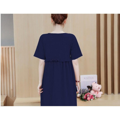 ĐẦM BẦU CÔNG SỞ DÁNG DÀI CÚP NGƯC ( sau sanh có dây kéo cho bé bú )