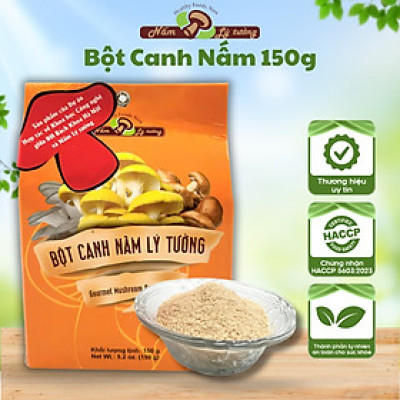 Bột Canh Nấm Chay Lý Tưởng 150g, Nguyên Chất Từ Nấm Thơm Ngon Đậm Vị An Toàn Cho Sức Khoẻ
