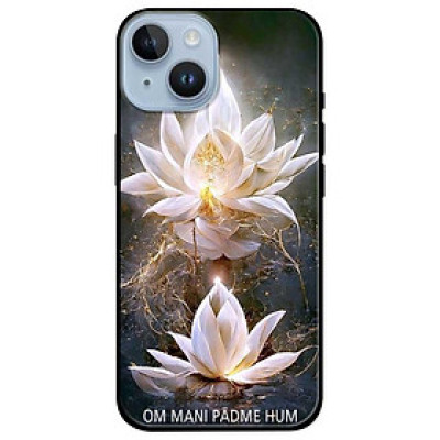 Ốp lưng dành cho Iphone 14 - 14 Plus - 14 Pro - 14 Pro Max - Om Mani Sen Trắng - Hàng Chính Hãng