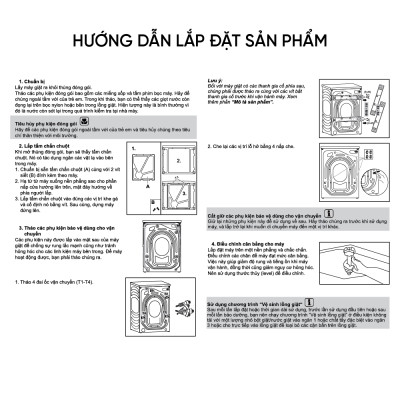 Máy giặt lồng ngang Aqua Inverter 10kg AQD-DW1000J.BK - Bảo hành 2 năm - Hỗ trợ lắp đặt - Hàng chính hãng