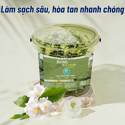 Hộp 140 Viên Giặt Xả 5 Trong 1 Siêu Sạch Siêu Thơm Tho Kháng Khuẩn 99% Hương Hoa Trà