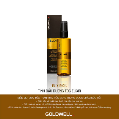 Tinh Dầu Dưỡng Tóc Goldwell Elixir 100ml – Phục Hồi Hư Tổn, Giảm Xơ Rối, Bóng Mượt