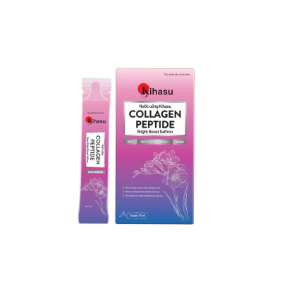Nước Uống Kihasu Collagen Peptide Tăng Cường Saffron Giúp Trẻ Hóa, Sáng Da, Mờ Nám, Giúp Tóc Và Móng Chắc Khỏe