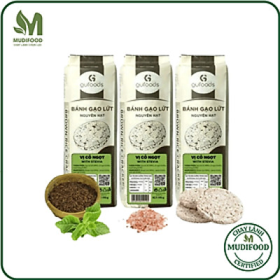 [Vị Cỏ Ngọt] - Bánh Gạo Lứt Ăn Kiêng GUfoods 170g - Thực Phẩm Bổ Sung Dinh Dưỡng Cho Người Tiểu Đường, Người Ăn Chay, Ăn Kiêng, Giảm Cân, Tập Gym, Eat Clean, Hàm Lượng Chất Xơ Cao