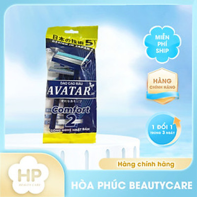 Dao Cạo Râu 2 Lưỡi Kép Thân Nhựa Dành Cho Nam Giới Avatar (Set 5 Cây)