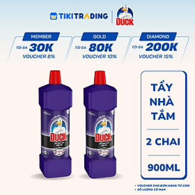 Combo 2 Chai Tẩy Rửa Nhà Tắm DUCK Siêu Tẩy Pro 900mlx2