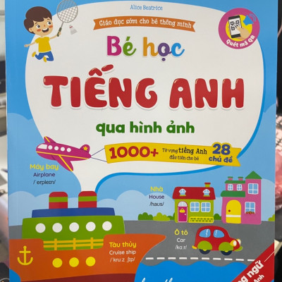 Combo 2 cuốn Cùng Con Học Mỗi Ngày: 900 Câu Giao Tiếp, Bé Học Tiếng Anh Qua Hình Ảnh