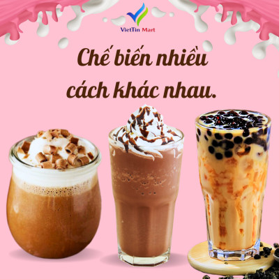 Set Nguyên Liệu Pha Trà Sữa Socola (Thành phẩm 30 35 ly) VietTin Mart