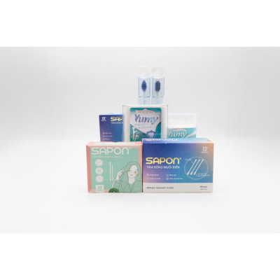 [Combo] 6 món chăm sóc vệ sinh gia đình – Tăm bông + Tăm chỉ + Tăm nhựa + Bàn chải SAPON