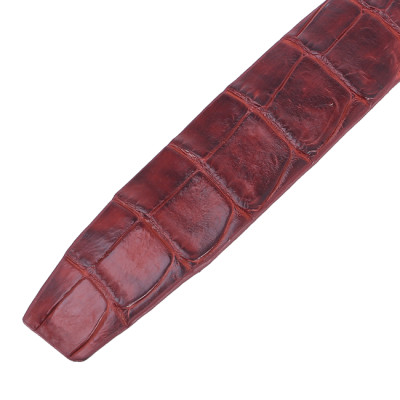 HP4219-4220-4739-4740 - Thắt lưng nam da cá sấu Huy Hoàng nguyên con 3,5P đầu kim màu đen, nâu đất, nâu đỏ