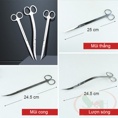 Kéo cắt tỉa cây thủy sinh DIY thép không gỉ vệ sinh bể cá tép san hô