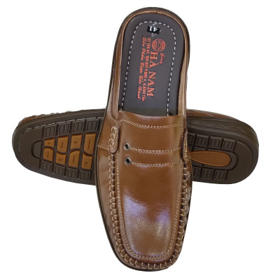 Dép Bít Mũi Nam HÀ NAM Da Bò Thật Cao Cấp GSB2097