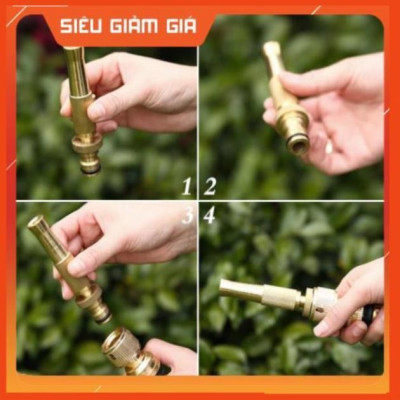 Bộ dây vòi xịt nước rửa xe, tưới cây . tăng áp 3 lần, loại 7m, 10m 206587 cút sập,nối vàng + tặng mở chai 