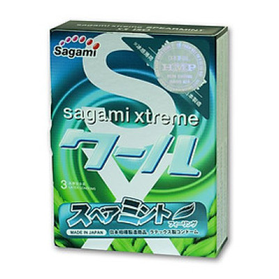 BCS Sagami Extreme Hương Bạc Hà (Hộp 3 Chiếc) - Hàng Chính Hãng - Che Tên Sản Phẩm