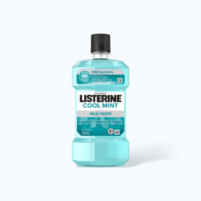 Nước súc miệng vị không cay Listerine Mouthwash Zero (250ml)