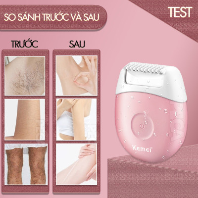 Máy cạo lông mini Kemei KM-3213 chống thấm nước sử dụng cạo lông toàn thân, mặt, tay, chân, bikini