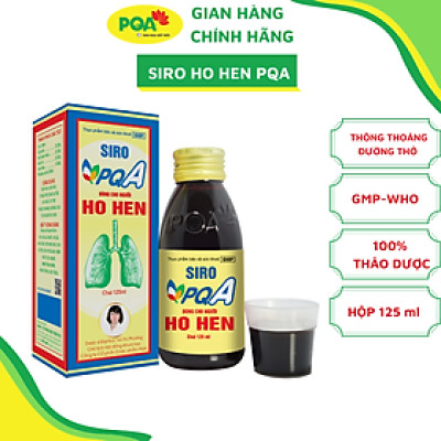 Siro Ho Hen PQA Hỗ Trợ Thông Thoáng Đường Thở Cho Người Hen Suyễn Hộp 125ml