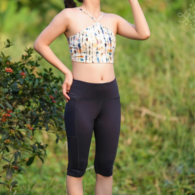 Quần lửng thể thao trên gối LMcation túi 2 bên - Màu Xanh đen