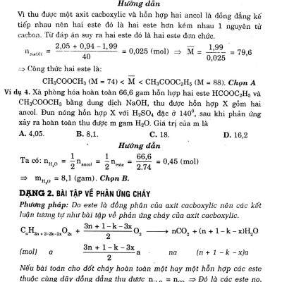 Bài Tập Hay & Khó Hóa Học Lớp 12