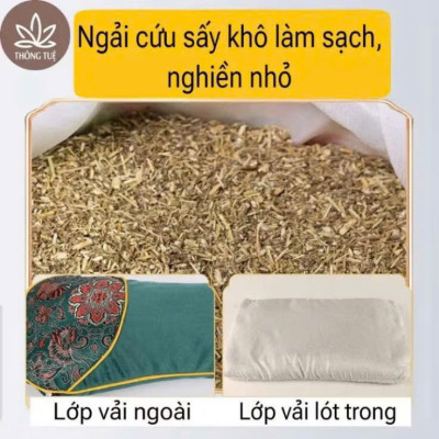 Gối Ngải Cứu Cắm Điện Làm Nóng - Giảm Đau Vai Gáy, Thư Giãn Cổ, Hương Thảo Dược - HÀNG CHÍNH HÃNG MINIIN