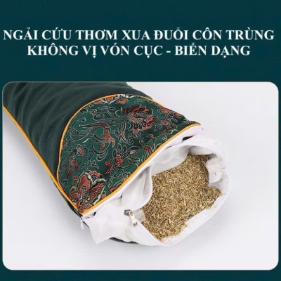 Gối Ngải Cứu Cắm Điện Làm Nóng - Giảm Đau Vai Gáy, Thư Giãn Cổ, Hương Thảo Dược - HÀNG CHÍNH HÃNG MINIIN