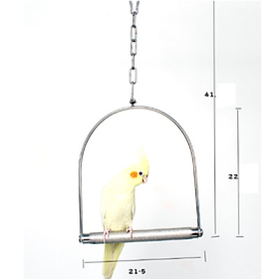 1 xích đu inox cao cấp nhập khẩu (phù hợp cho mọi dòng vẹt)có thanh ngang nhám mài móng