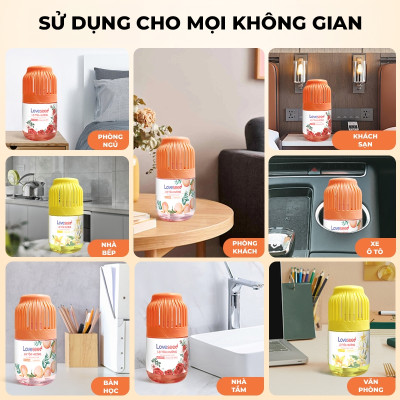 Lọ tỏa hương Loveseed hương thơm tự nhiên dễ chịu khử mùi sáp thơm phòng thế hệ mới 60 ngày - Dung tích 200ml