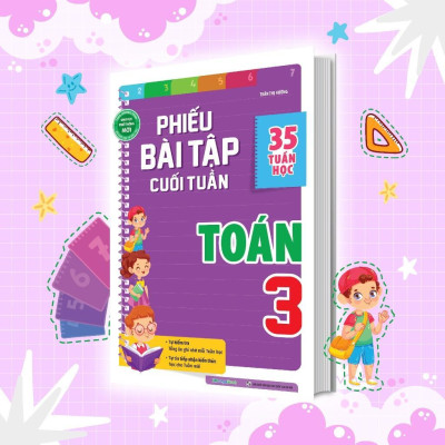 Sách - Phiếu Bài Tập Cuối Tuần Toán, Tiếng Việt, Tiếng Anh Lớp 3 - Chọn Lẻ 3 Môn - Megabook