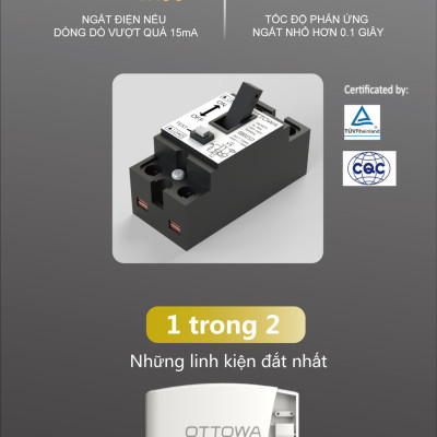 Máy tắm nước nóng siêu bền 4500W - TC4501 - Hàng chính hãng OTTOWA