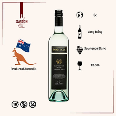 Rượu Vang Trắng Dominic BLACK LABEL Sauvignon Blanc 750ml 12.5% Acl